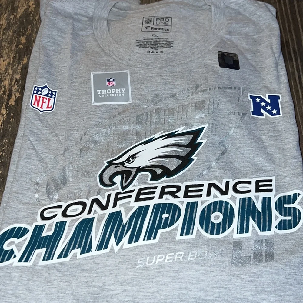 Philadelphia Eagles NFC Champions short sleeve tee Super Bowl - Picture 2 of 4